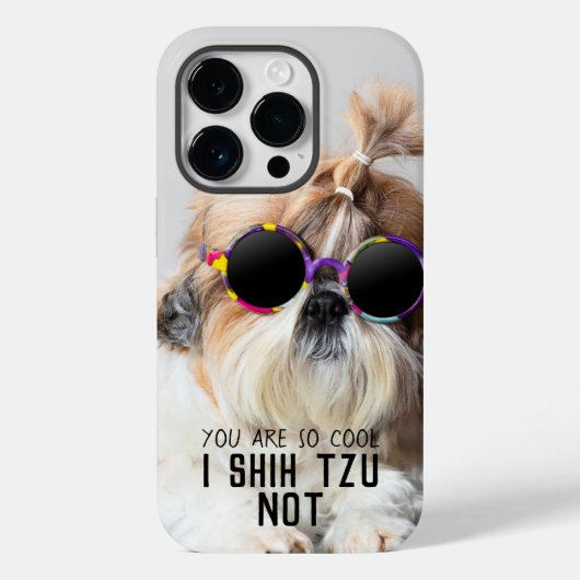 Shih Tzu Niet leuk lieve hondenliefhebbers Aangepa Case-Mate iPhone Case (Achterkant)