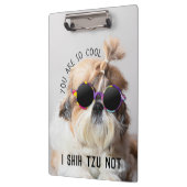 Shih Tzu Niet leuk lieve hondenliefhebbers Aangepa Klembord (Links)