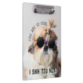 Shih Tzu Niet leuk lieve hondenliefhebbers Aangepa Klembord (Rechts)