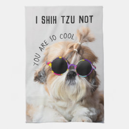 Shih Tzu Niet leuk lieve hondenliefhebbers Aangepa Theedoek