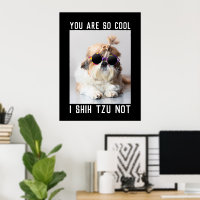 Shih Tzu Niet leuk schattig cool hond Aangepaste t