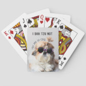 Shih Tzu Niet leuk schattig hondenliefhebbers Aang Pokerkaarten (Achterkant)