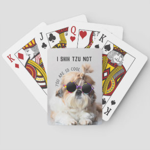 Shih Tzu Niet leuk schattig hondenliefhebbers Aang Pokerkaarten
