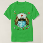 Shih Tzu Nurse RN Funny Dog ER Nursing School Afst T-shirt (Design voorkant)