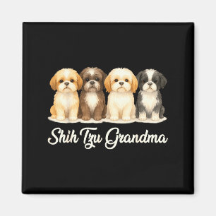 Shih Tzu Oma Schattige Hond Liefhebber Cadeau Grap Magneet