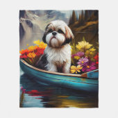 Shih Tzu op een peddel: Een Schilderachtig avontuu Fleece Deken (Voorkant)