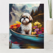 Shih Tzu op een peddel: Een Schilderachtig avontuu Kaart (Voorkant)