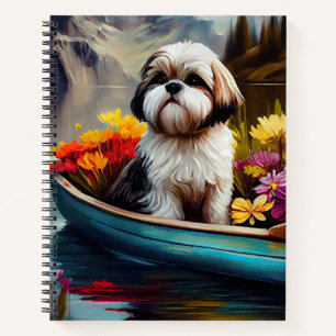 Shih Tzu op een peddel: Een Schilderachtig avontuu Notitieboek