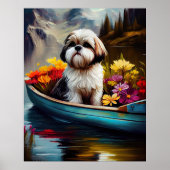 Shih Tzu op een peddel: Een Schilderachtig avontuu Poster (Voorkant)