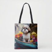 Shih Tzu op een peddel: Een Schilderachtig avontuu Tote Bag (Voorkant)