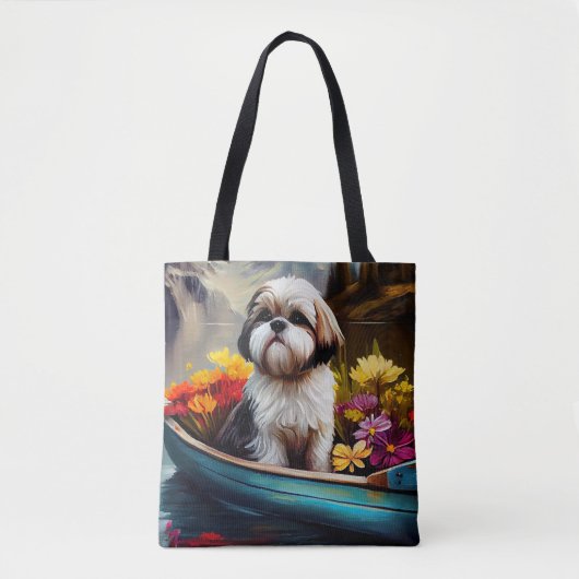 Shih Tzu op een peddel: Een Schilderachtig avontuu Tote Bag (Voorkant)