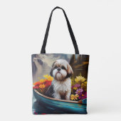 Shih Tzu op een peddel: Een Schilderachtig avontuu Tote Bag (Achterkant)