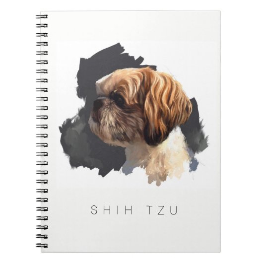 Shih Tzu Originele Kunstlaptop Notitieboek (Voorkant)