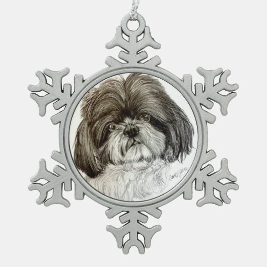 Shih tzu Ornament door Carol Zeock (Voorkant)