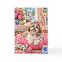 Shih Tzu Palm Beach Wenskaart