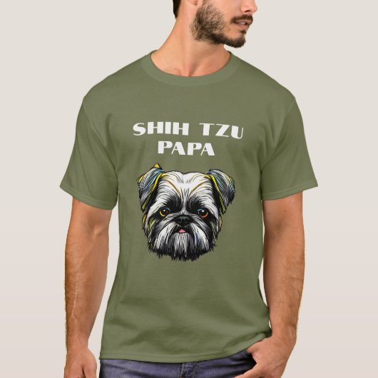 Shih Tzu Papa T-Shirt (Voorkant)