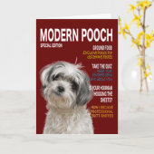 Shih Tzu Parody Magazine Hoesje Card Kaart (Gele Bloem)