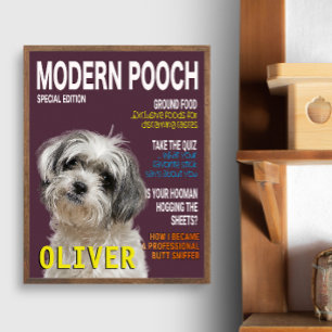 Shih Tzu Parody Magazine Hoesje Foto Afdruk