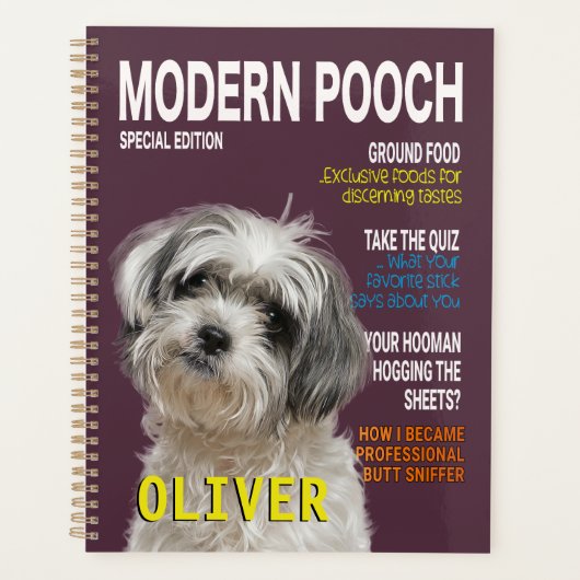 Shih Tzu Parody Magazine Hoesje Planner (Voorkant)