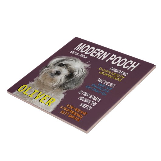 Shih Tzu Parody Magazine Hoesje Tegeltje (Zijkant)