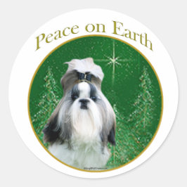 Shih Tzu Peace Ronde Sticker