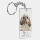 Shih Tzu Persoonlijke foto van Pet Dog Sleutelhanger (Voorkant Links)