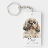 Shih Tzu Persoonlijke foto van Pet Dog Sleutelhanger (Voorkant)
