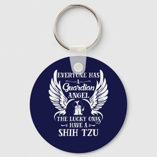 Shih Tzu pet dog guardian angel Sleutelhanger (Voorkant)