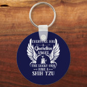 Shih Tzu pet dog guardian angel Sleutelhanger (Voorkant)