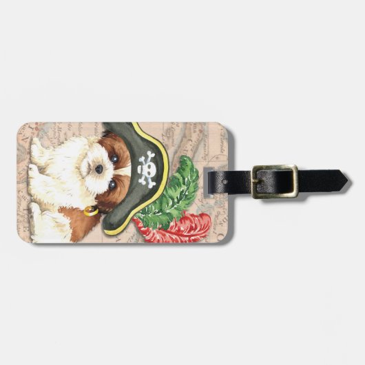 Shih Tzu Pirate Bagagelabel (Voorkant horizontaal)