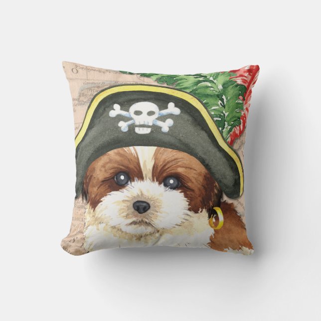 Shih Tzu Pirate Kussen (Voorkant)