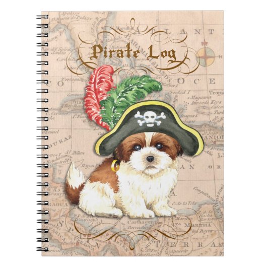 Shih Tzu Pirate Notitieboek (Voorkant)