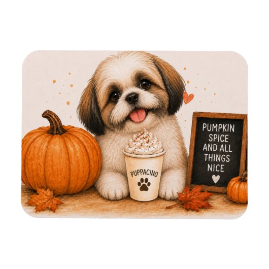 Shih Tzu Pompoen Kruiden Magneet (Horizontaal)