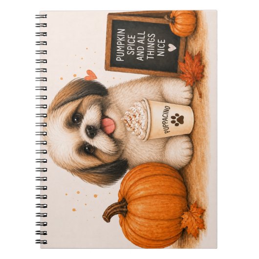 Shih Tzu Pompoen Kruiden Notitieboek (Voorkant)