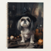 Shih Tzu Pompoenen Halloween Griezelen Planner (Voorkant)