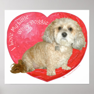 Shih Tzu / Poodle Mix Valentijnsdag Poster