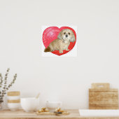 Shih Tzu / Poodle Mix Valentijnsdag Poster (Keuken)