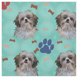 Shih Tzu Portrait Stof
