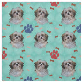 Shih Tzu Portrait Stof (Swatch)