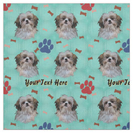 Shih Tzu Portrait Stof