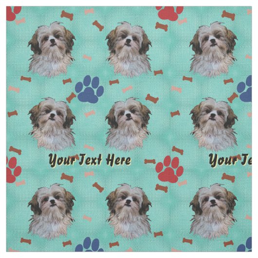 Shih Tzu Portrait Stof (Swatch)