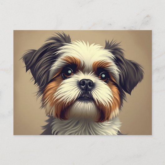 Shih Tzu-portret Briefkaart (Voorkant)