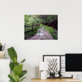 Shih Tzu Poster Purple Flowers (Thuiskantoor)