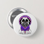 Shih Tzu Princess Ronde Button 5,7 Cm (Voorkant /achterkant)