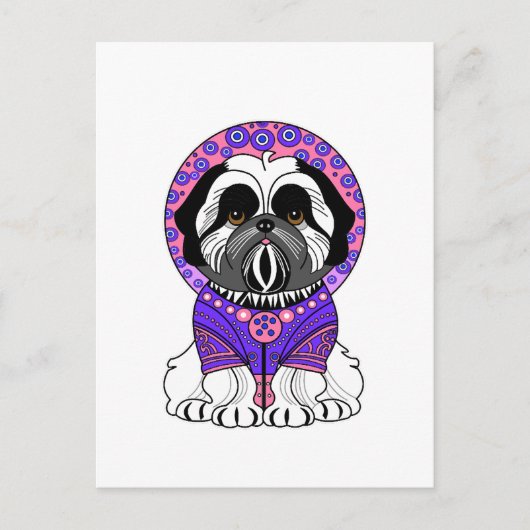 Shih Tzu Prinses Briefkaart (Voorkant)