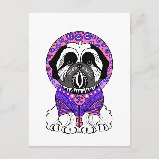 Shih Tzu Prinses Briefkaart (Voorkant)