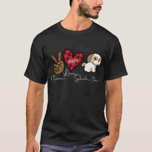 Shih tzu Pset Peace Love Cute Dog T-shirt
