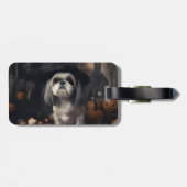Shih Tzu Pumpkins Halloween eng Bagagelabel (Achterkant horizontaal)