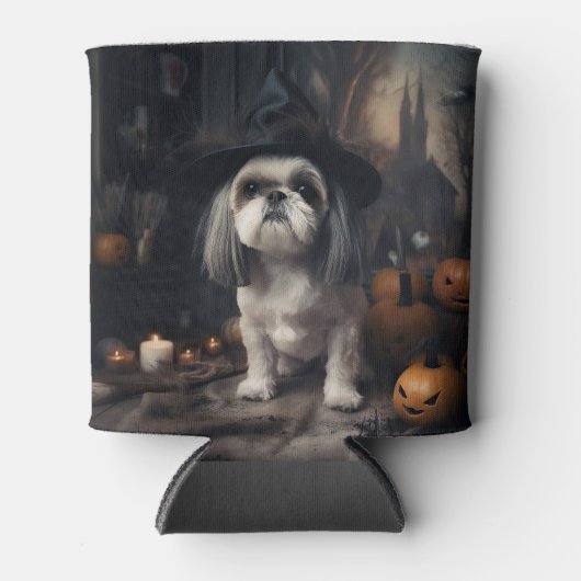 Shih Tzu Pumpkins Halloween eng Blikjeskoeler (Voorkant)