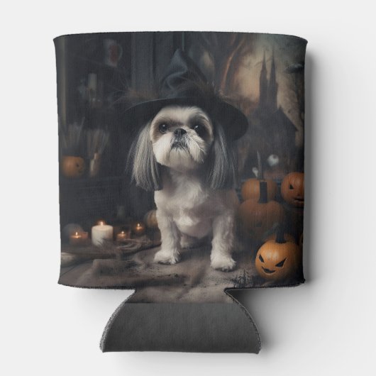 Shih Tzu Pumpkins Halloween eng Blikjeskoeler (Achterkant)